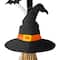 Glitzhome® 42" Lighted Halloween Witch's Broom Porch Décor with Timer